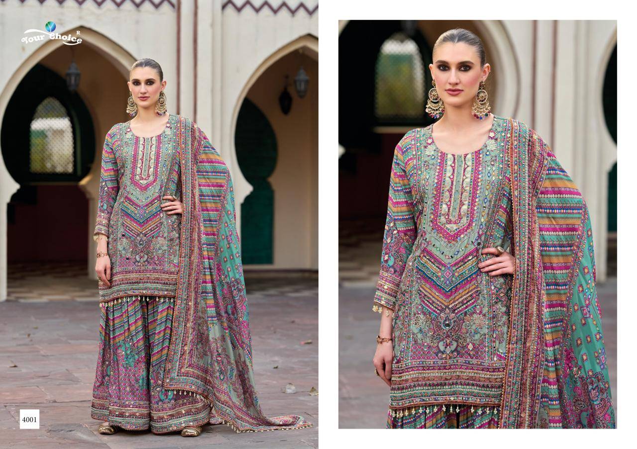 SEERAT-4 by Your choice 4901 To 4902series Designer Festive Colorful Party Wear & Occasional Wear Heavy Chinon Dresses At Wholesale Price